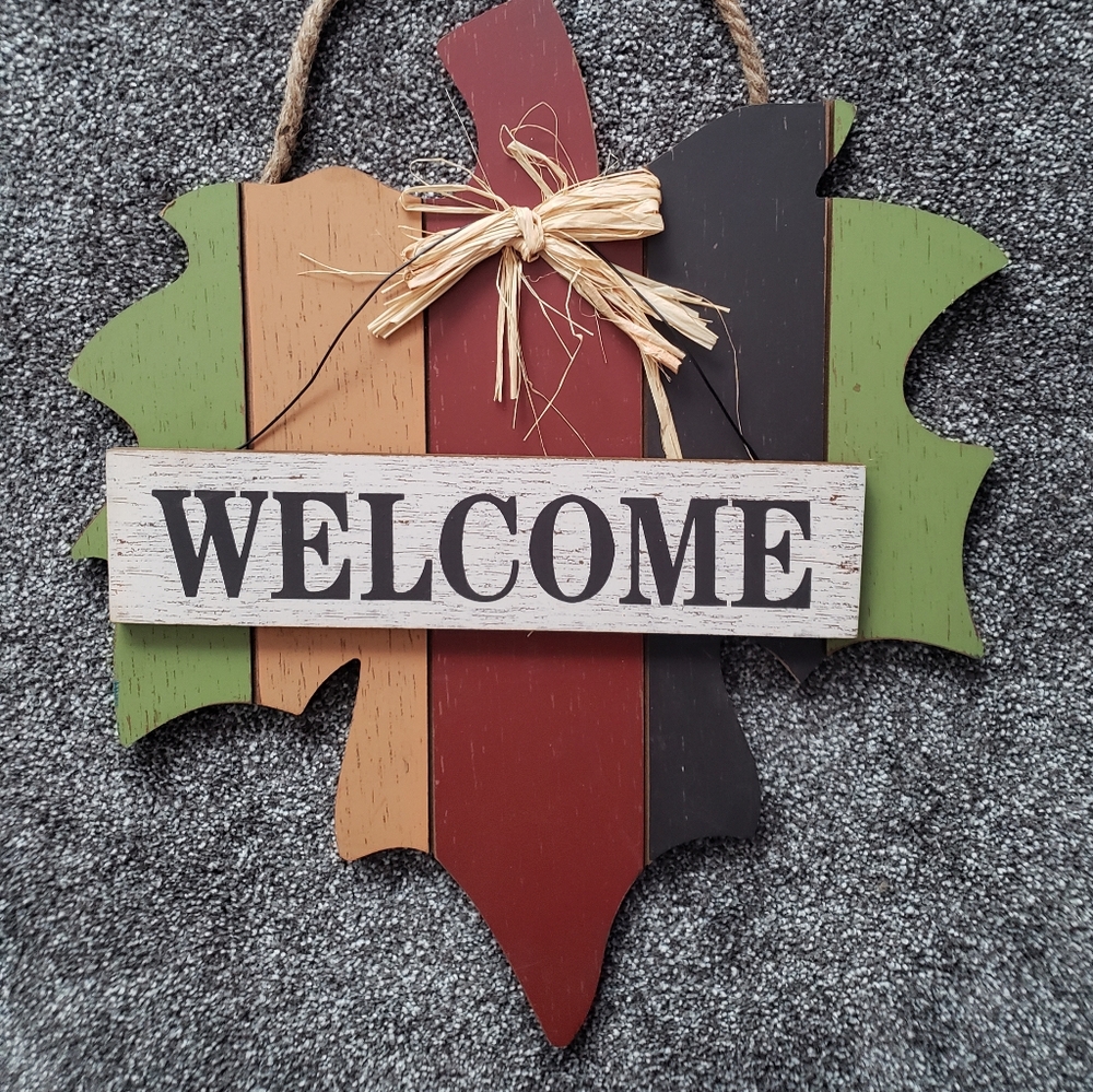 Rustic Welcome Fall door hanger